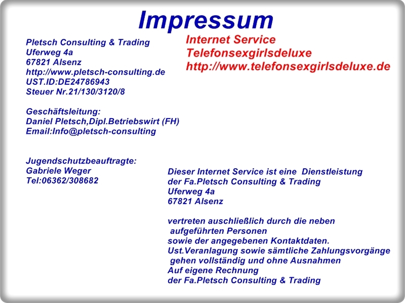 Impressum Telefonsexdienstleistung
