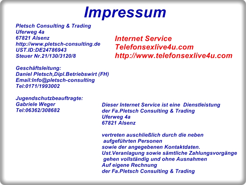 Impressum Telefonsexdienstleistung